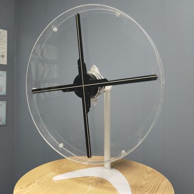 Acrylic Cover 24w 1000cd 50CM LED 3D Hologram Fan 576*576